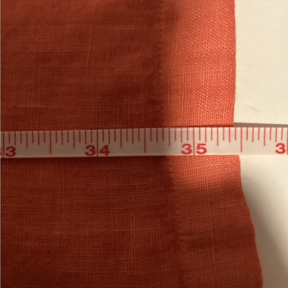 Benson NYC 100% Italian Linen Dress L Coral Orange - Picture 10 of 10
